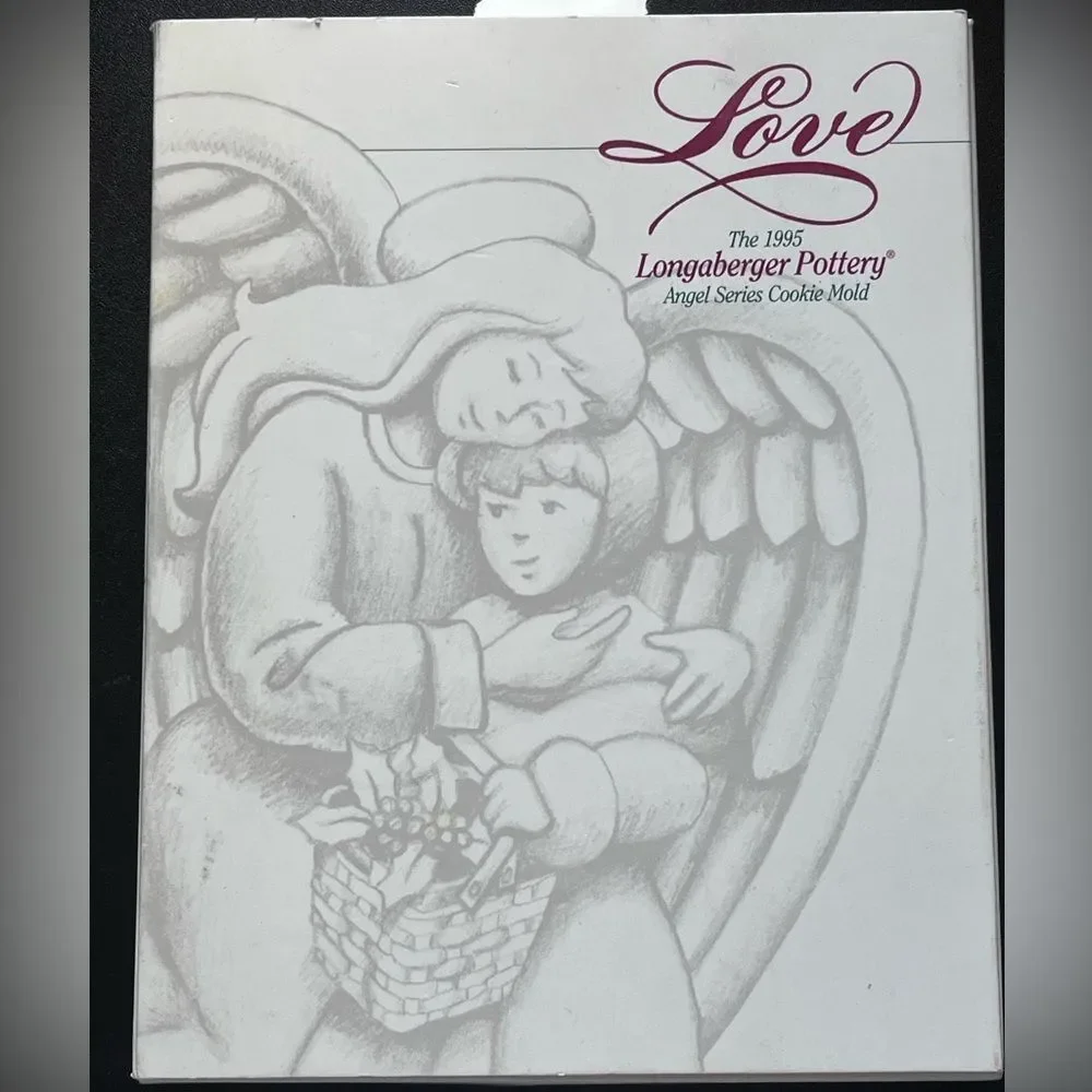 NWT Longaberger Pottery Angel Cookie Mold 1995 vintage gift baking holiday